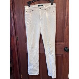 Lauren Jeans Co. Ralph Lauren Jeans Straight Leg Casual Pants‎ Neutral Size 8